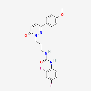 molecular formula C21H20F2N4O3 B6540690 1-(2,4-difluorophenyl)-3-{3-[3-(4-methoxyphenyl)-6-oxo-1,6-dihydropyridazin-1-yl]propyl}urea CAS No. 1040671-50-8