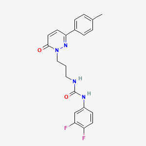 molecular formula C21H20F2N4O2 B6540714 1-(3,4-difluorophenyl)-3-{3-[3-(4-methylphenyl)-6-oxo-1,6-dihydropyridazin-1-yl]propyl}urea CAS No. 1058498-11-5