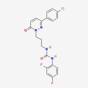 3-{3-[3-(4-chlorophenyl)-6-oxo-1,6-dihydropyridazin-1-yl]propyl}-1-(2,4-difluorophenyl)urea