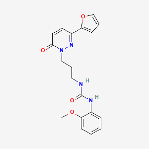 molecular formula C19H20N4O4 B6540810 3-{3-[3-(furan-2-yl)-6-oxo-1,6-dihydropyridazin-1-yl]propyl}-1-(2-methoxyphenyl)urea CAS No. 1058393-14-8