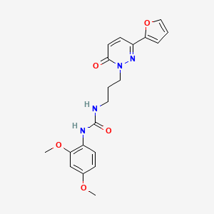 molecular formula C20H22N4O5 B6540818 1-(2,4-dimethoxyphenyl)-3-{3-[3-(furan-2-yl)-6-oxo-1,6-dihydropyridazin-1-yl]propyl}urea CAS No. 1058458-20-0
