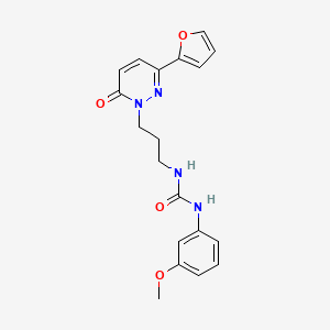 molecular formula C19H20N4O4 B6540826 3-{3-[3-(furan-2-yl)-6-oxo-1,6-dihydropyridazin-1-yl]propyl}-1-(3-methoxyphenyl)urea CAS No. 1060210-21-0