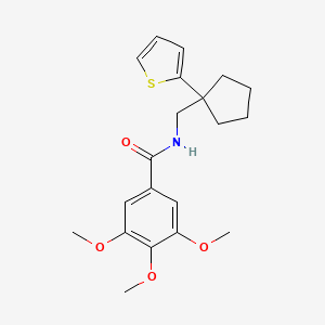 3,4,5-trimethoxy-N-{[1-(thiophen-2-yl)cyclopentyl]methyl}benzamide