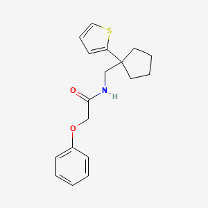 molecular formula C18H21NO2S B6540882 2-phenoxy-N-{[1-(thiophen-2-yl)cyclopentyl]methyl}acetamide CAS No. 1060213-67-3