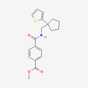 molecular formula C19H21NO3S B6540885 methyl 4-({[1-(thiophen-2-yl)cyclopentyl]methyl}carbamoyl)benzoate CAS No. 1060213-83-3