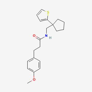molecular formula C20H25NO2S B6540894 3-(4-methoxyphenyl)-N-{[1-(thiophen-2-yl)cyclopentyl]methyl}propanamide CAS No. 1058208-70-0
