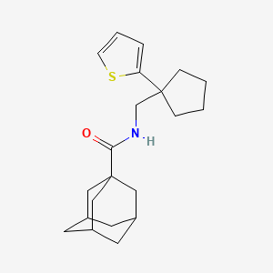 molecular formula C21H29NOS B6540896 N-{[1-(thiophen-2-yl)cyclopentyl]methyl}adamantane-1-carboxamide CAS No. 1058394-23-2