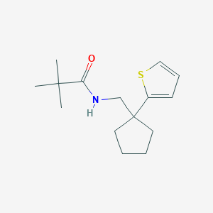 2,2-dimethyl-N-{[1-(thiophen-2-yl)cyclopentyl]methyl}propanamide