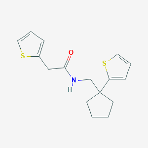 molecular formula C16H19NOS2 B6540926 2-(thiophen-2-yl)-N-{[1-(thiophen-2-yl)cyclopentyl]methyl}acetamide CAS No. 1060214-23-4