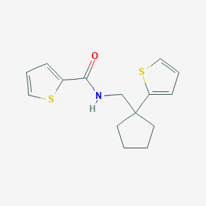 molecular formula C15H17NOS2 B6540961 N-{[1-(thiophen-2-yl)cyclopentyl]methyl}thiophene-2-carboxamide CAS No. 1058459-45-2