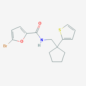 molecular formula C15H16BrNO2S B6540973 5-bromo-N-{[1-(thiophen-2-yl)cyclopentyl]methyl}furan-2-carboxamide CAS No. 1060214-70-1