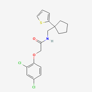 2-(2,4-dichlorophenoxy)-N-{[1-(thiophen-2-yl)cyclopentyl]methyl}acetamide