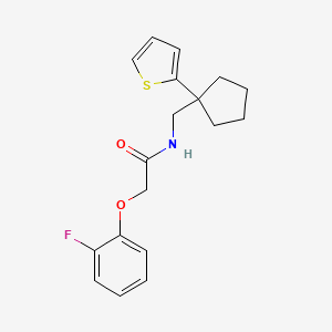 molecular formula C18H20FNO2S B6541014 2-(2-fluorophenoxy)-N-{[1-(thiophen-2-yl)cyclopentyl]methyl}acetamide CAS No. 1058459-69-0