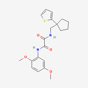 molecular formula C20H24N2O4S B6541038 N'-(2,5-dimethoxyphenyl)-N-{[1-(thiophen-2-yl)cyclopentyl]methyl}ethanediamide CAS No. 1058184-53-4