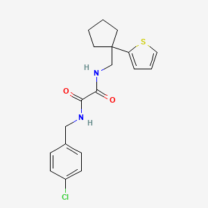 N'-[(4-chlorophenyl)methyl]-N-{[1-(thiophen-2-yl)cyclopentyl]methyl}ethanediamide