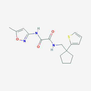molecular formula C16H19N3O3S B6541042 N-(5-methyl-1,2-oxazol-3-yl)-N'-{[1-(thiophen-2-yl)cyclopentyl]methyl}ethanediamide CAS No. 1058184-55-6