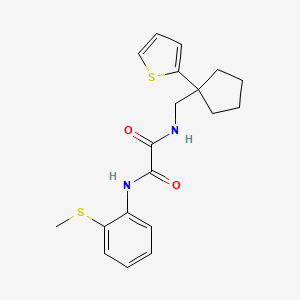 molecular formula C19H22N2O2S2 B6541071 N'-[2-(methylsulfanyl)phenyl]-N-{[1-(thiophen-2-yl)cyclopentyl]methyl}ethanediamide CAS No. 1058475-56-1