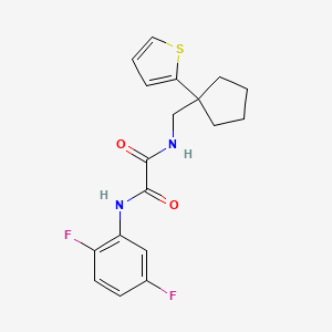 molecular formula C18H18F2N2O2S B6541078 N'-(2,5-difluorophenyl)-N-{[1-(thiophen-2-yl)cyclopentyl]methyl}ethanediamide CAS No. 1058249-40-3