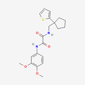 molecular formula C20H24N2O4S B6541101 N'-(3,4-dimethoxyphenyl)-N-{[1-(thiophen-2-yl)cyclopentyl]methyl}ethanediamide CAS No. 1058184-65-8