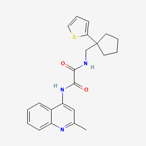 molecular formula C22H23N3O2S B6541104 N'-(2-methylquinolin-4-yl)-N-{[1-(thiophen-2-yl)cyclopentyl]methyl}ethanediamide CAS No. 1058475-62-9