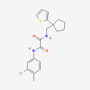 molecular formula C19H21ClN2O2S B6541143 N'-(3-chloro-4-methylphenyl)-N-{[1-(thiophen-2-yl)cyclopentyl]methyl}ethanediamide CAS No. 1058184-71-6