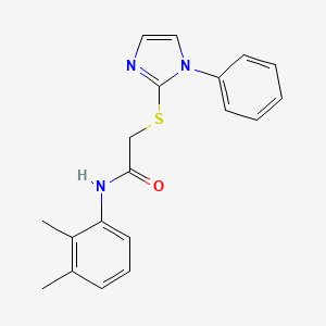 molecular formula C19H19N3OS B6541265 N-(2,3-dimethylphenyl)-2-[(1-phenyl-1H-imidazol-2-yl)sulfanyl]acetamide CAS No. 6242-76-8