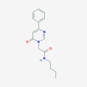 molecular formula C16H19N3O2 B6541285 N-butyl-2-(6-oxo-4-phenyl-1,6-dihydropyrimidin-1-yl)acetamide CAS No. 1058422-29-9