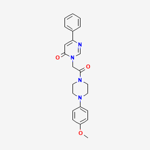 molecular formula C23H24N4O3 B6541346 3-{2-[4-(4-methoxyphenyl)piperazin-1-yl]-2-oxoethyl}-6-phenyl-3,4-dihydropyrimidin-4-one CAS No. 1058484-36-8