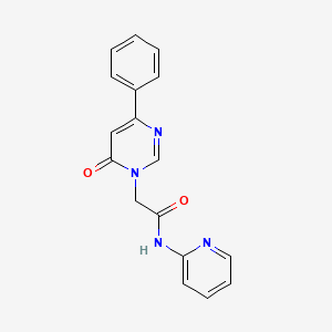 molecular formula C17H14N4O2 B6541394 2-(6-oxo-4-phenyl-1,6-dihydropyrimidin-1-yl)-N-(pyridin-2-yl)acetamide CAS No. 1058484-54-0