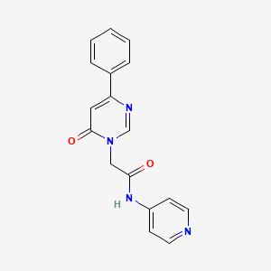 molecular formula C17H14N4O2 B6541403 2-(6-oxo-4-phenyl-1,6-dihydropyrimidin-1-yl)-N-(pyridin-4-yl)acetamide CAS No. 1058422-60-8