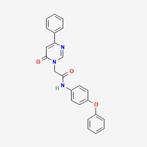 molecular formula C24H19N3O3 B6541478 2-(6-oxo-4-phenyl-1,6-dihydropyrimidin-1-yl)-N-(4-phenoxyphenyl)acetamide CAS No. 1058484-99-3