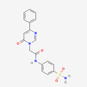 molecular formula C18H16N4O4S B6541510 2-(6-oxo-4-phenyl-1,6-dihydropyrimidin-1-yl)-N-(4-sulfamoylphenyl)acetamide CAS No. 1058485-12-3