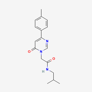 molecular formula C17H21N3O2 B6541523 2-[4-(4-methylphenyl)-6-oxo-1,6-dihydropyrimidin-1-yl]-N-(2-methylpropyl)acetamide CAS No. 1058423-24-7