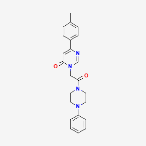 molecular formula C23H24N4O2 B6541550 6-(4-methylphenyl)-3-[2-oxo-2-(4-phenylpiperazin-1-yl)ethyl]-3,4-dihydropyrimidin-4-one CAS No. 1060201-76-4
