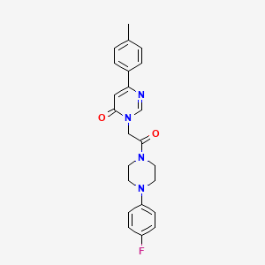 molecular formula C23H23FN4O2 B6541561 3-{2-[4-(4-fluorophenyl)piperazin-1-yl]-2-oxoethyl}-6-(4-methylphenyl)-3,4-dihydropyrimidin-4-one CAS No. 1058423-35-0