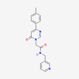 molecular formula C19H18N4O2 B6541586 2-[4-(4-methylphenyl)-6-oxo-1,6-dihydropyrimidin-1-yl]-N-[(pyridin-3-yl)methyl]acetamide CAS No. 1058423-42-9