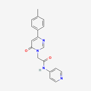 molecular formula C18H16N4O2 B6541620 2-[4-(4-methylphenyl)-6-oxo-1,6-dihydropyrimidin-1-yl]-N-(pyridin-4-yl)acetamide CAS No. 1060202-62-1