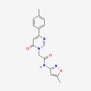 molecular formula C17H16N4O3 B6541635 N-(5-methyl-1,2-oxazol-3-yl)-2-[4-(4-methylphenyl)-6-oxo-1,6-dihydropyrimidin-1-yl]acetamide CAS No. 1058485-52-1