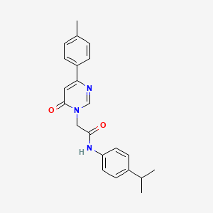 molecular formula C22H23N3O2 B6541647 2-[4-(4-methylphenyl)-6-oxo-1,6-dihydropyrimidin-1-yl]-N-[4-(propan-2-yl)phenyl]acetamide CAS No. 1060203-02-2