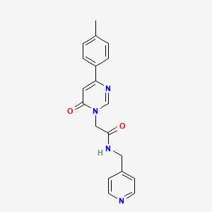 molecular formula C19H18N4O2 B6541655 2-[4-(4-methylphenyl)-6-oxo-1,6-dihydropyrimidin-1-yl]-N-[(pyridin-4-yl)methyl]acetamide CAS No. 1058485-69-0