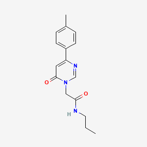 molecular formula C16H19N3O2 B6541668 2-[4-(4-methylphenyl)-6-oxo-1,6-dihydropyrimidin-1-yl]-N-propylacetamide CAS No. 1058485-70-3