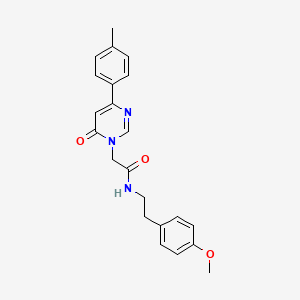molecular formula C22H23N3O3 B6541669 N-[2-(4-methoxyphenyl)ethyl]-2-[4-(4-methylphenyl)-6-oxo-1,6-dihydropyrimidin-1-yl]acetamide CAS No. 1058227-15-8