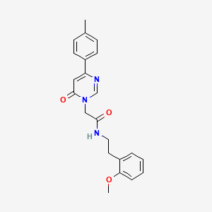 molecular formula C22H23N3O3 B6541676 N-[2-(2-methoxyphenyl)ethyl]-2-[4-(4-methylphenyl)-6-oxo-1,6-dihydropyrimidin-1-yl]acetamide CAS No. 1060204-14-9