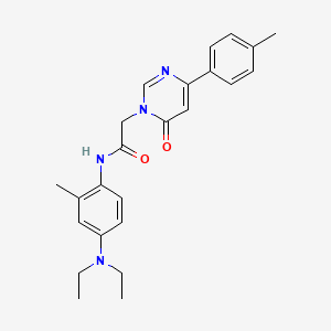 molecular formula C24H28N4O2 B6541689 N-[4-(diethylamino)-2-methylphenyl]-2-[4-(4-methylphenyl)-6-oxo-1,6-dihydropyrimidin-1-yl]acetamide CAS No. 1058197-86-6