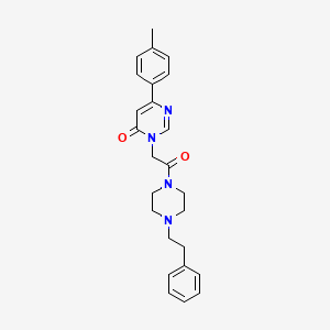 molecular formula C25H28N4O2 B6541696 6-(4-methylphenyl)-3-{2-oxo-2-[4-(2-phenylethyl)piperazin-1-yl]ethyl}-3,4-dihydropyrimidin-4-one CAS No. 1058197-88-8