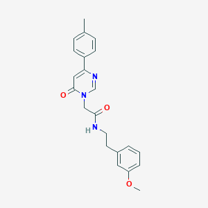molecular formula C22H23N3O3 B6541717 N-[2-(3-methoxyphenyl)ethyl]-2-[4-(4-methylphenyl)-6-oxo-1,6-dihydropyrimidin-1-yl]acetamide CAS No. 1058436-82-0