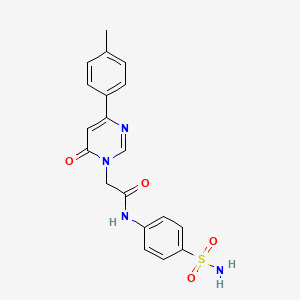 molecular formula C19H18N4O4S B6541725 2-[4-(4-methylphenyl)-6-oxo-1,6-dihydropyrimidin-1-yl]-N-(4-sulfamoylphenyl)acetamide CAS No. 1058373-19-5