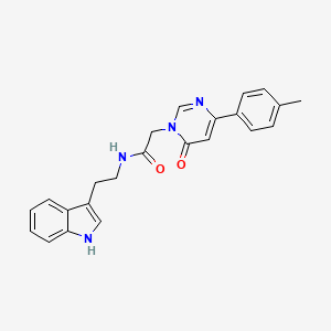 N-[2-(1H-indol-3-yl)ethyl]-2-[4-(4-methylphenyl)-6-oxo-1,6-dihydropyrimidin-1-yl]acetamide
