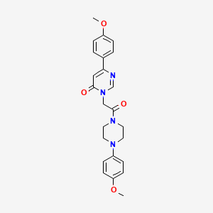 molecular formula C24H26N4O4 B6541785 6-(4-methoxyphenyl)-3-{2-[4-(4-methoxyphenyl)piperazin-1-yl]-2-oxoethyl}-3,4-dihydropyrimidin-4-one CAS No. 1058437-00-5