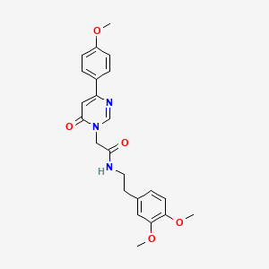 molecular formula C23H25N3O5 B6541792 N-[2-(3,4-dimethoxyphenyl)ethyl]-2-[4-(4-methoxyphenyl)-6-oxo-1,6-dihydropyrimidin-1-yl]acetamide CAS No. 1058373-36-6